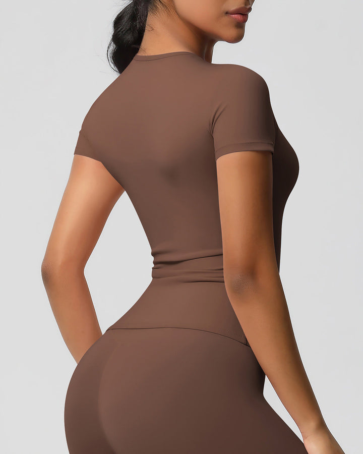 Gwen Active Top - Brown
