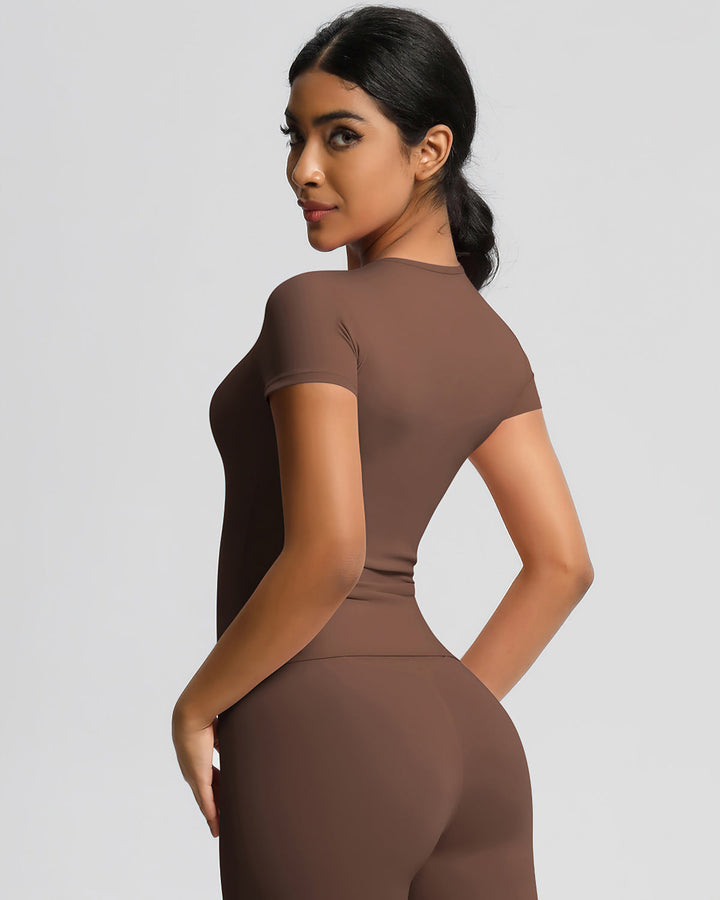 Gwen Active Top - Brown