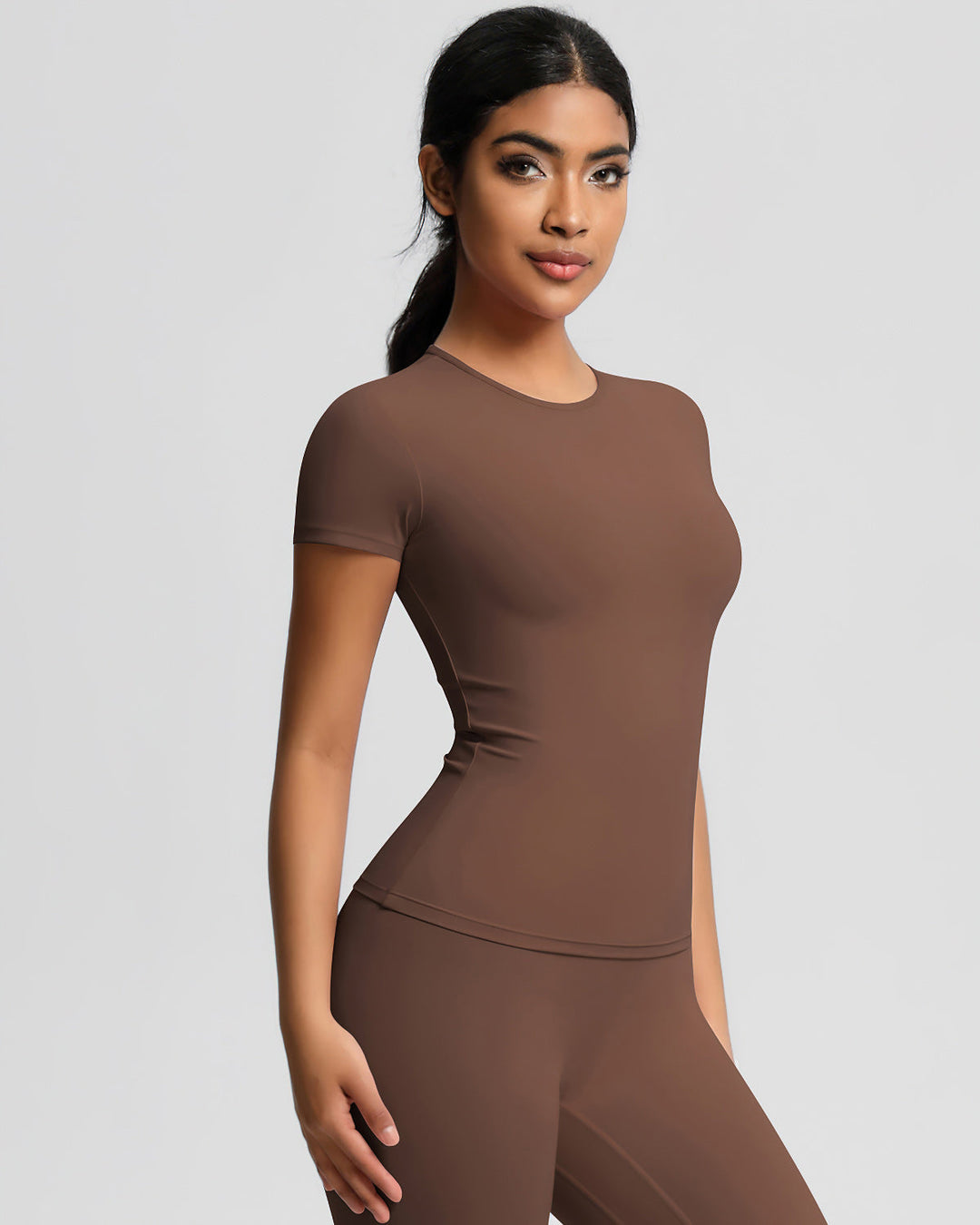 Gwen Active Top - Brown