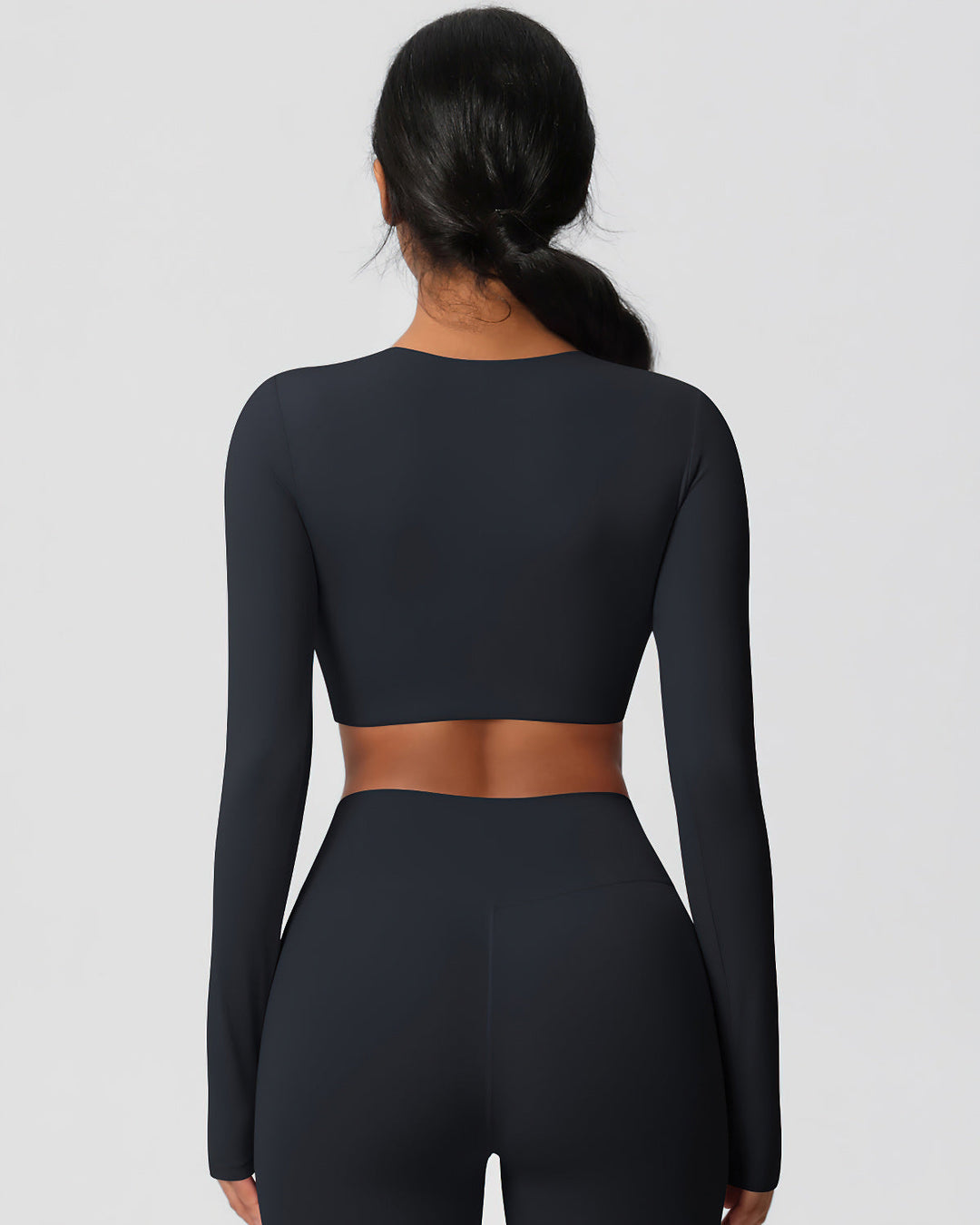 Gwen Cropped Long Sleeve - Black