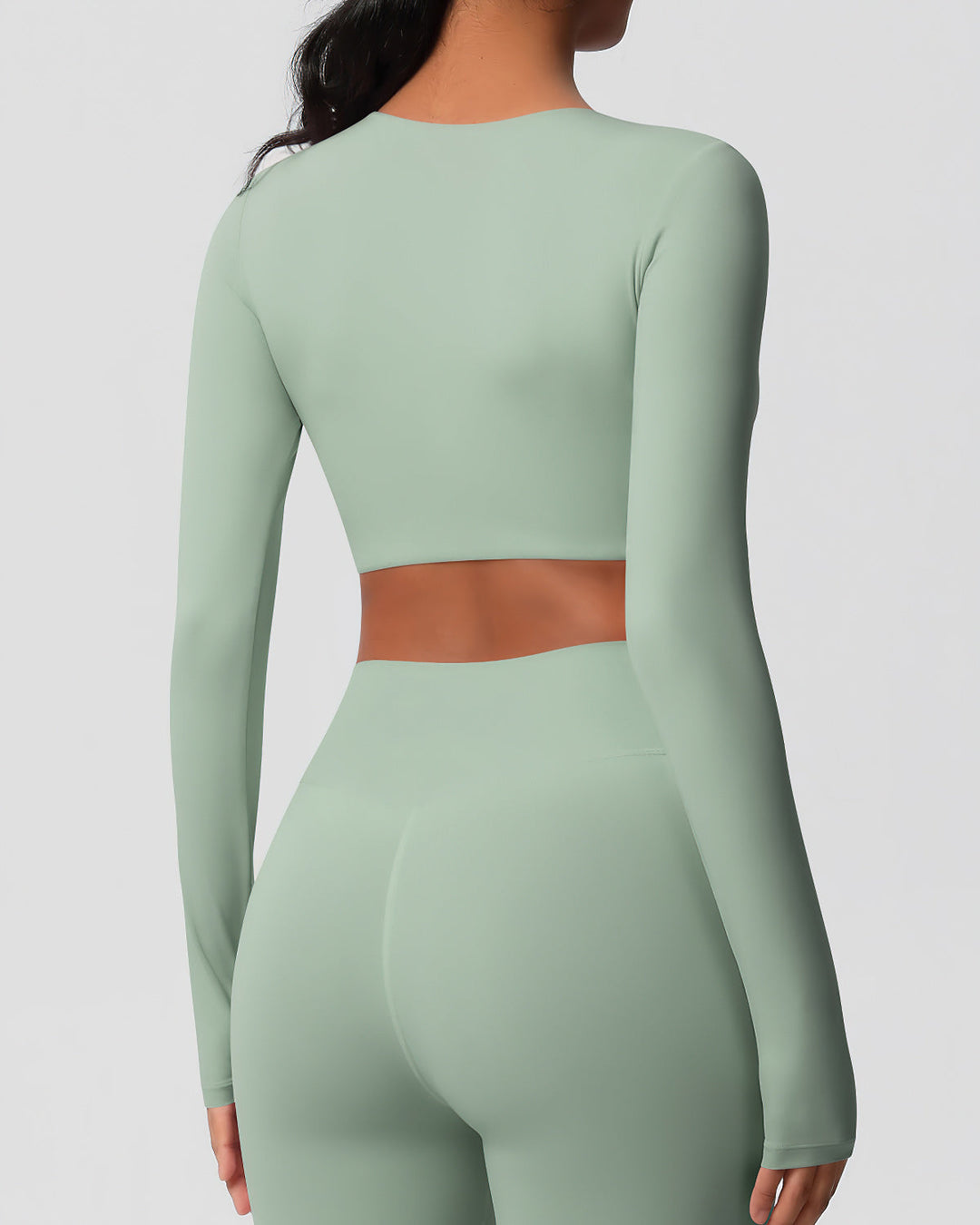 Gwen Cropped Long Sleeve - Sage Green