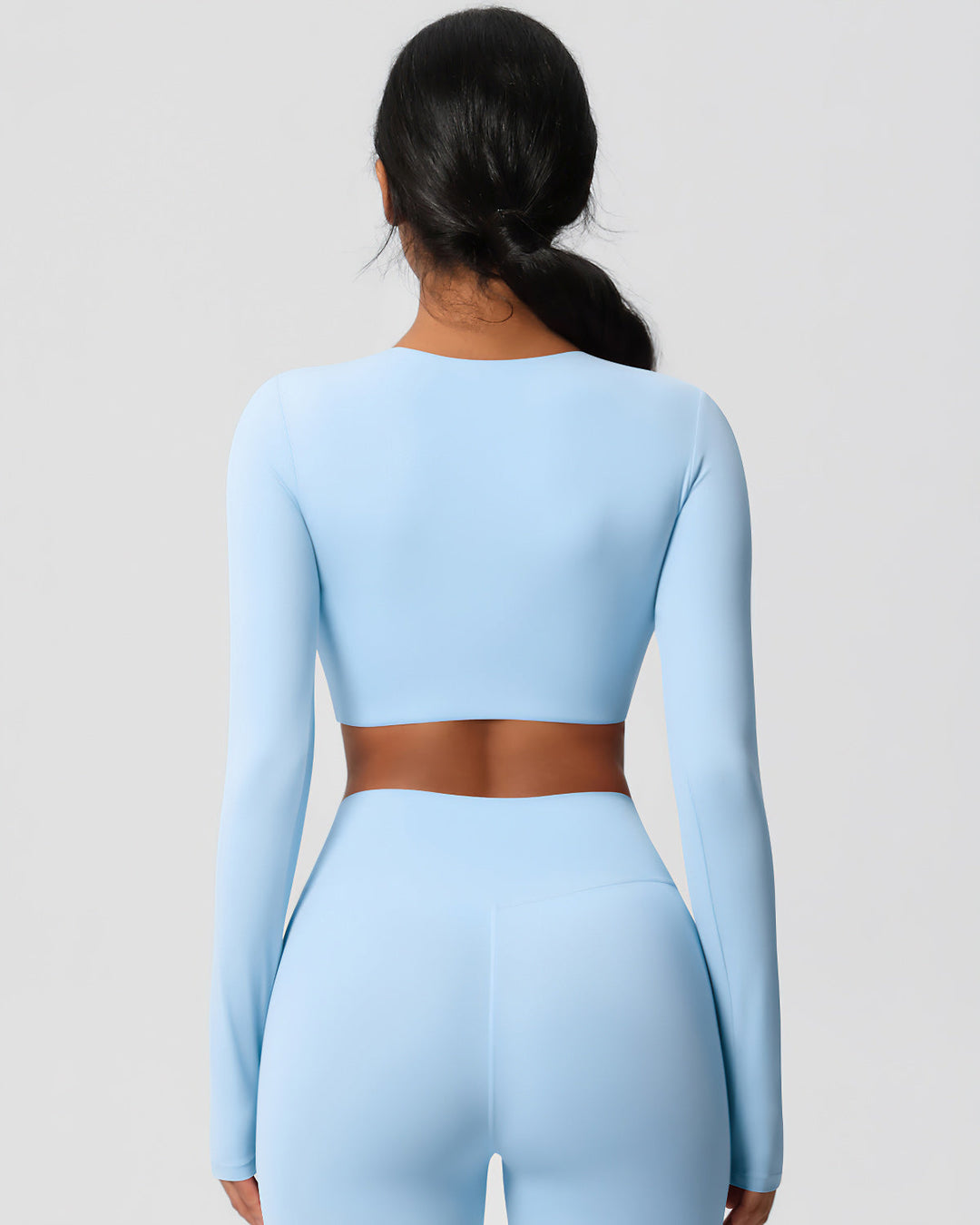 Gwen Cropped Long Sleeve - Sky Blue