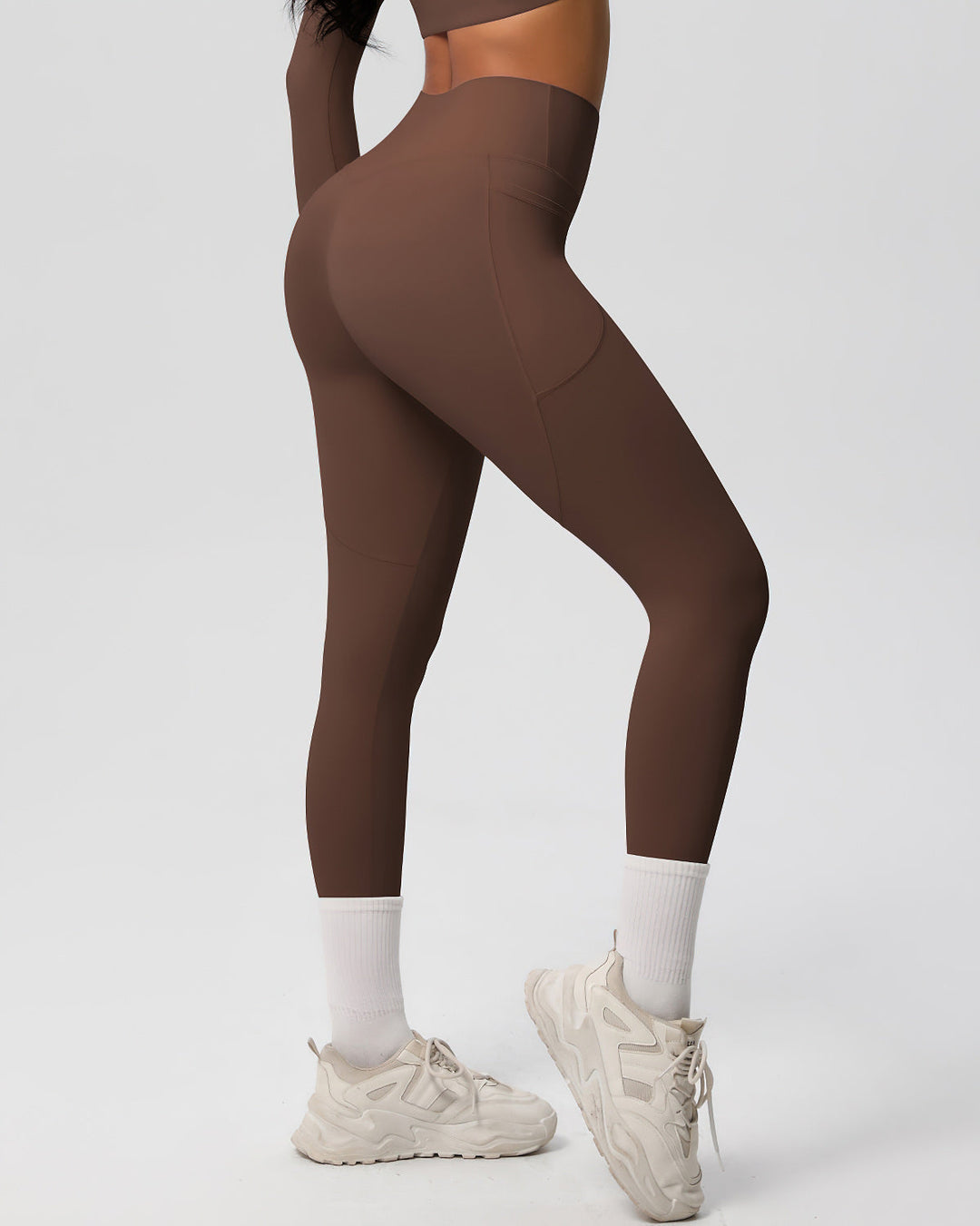 Gwen Pocket Leggings - Brown