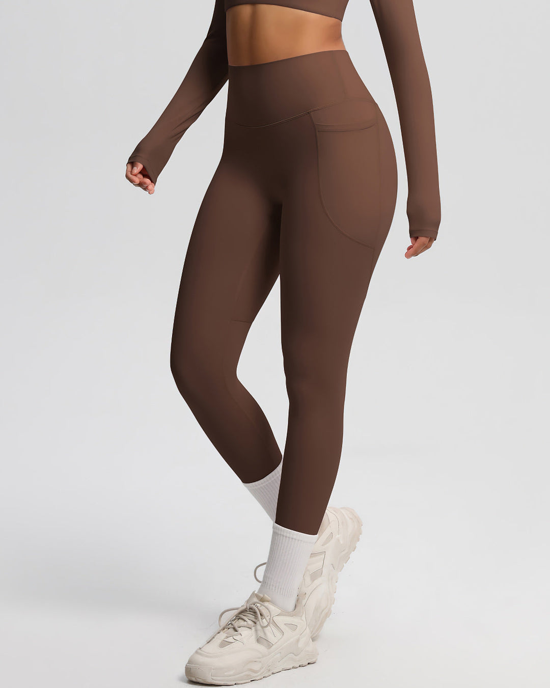 Gwen Pocket Leggings - Brown