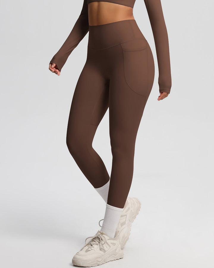 Gwen Pocket Leggings - Brown