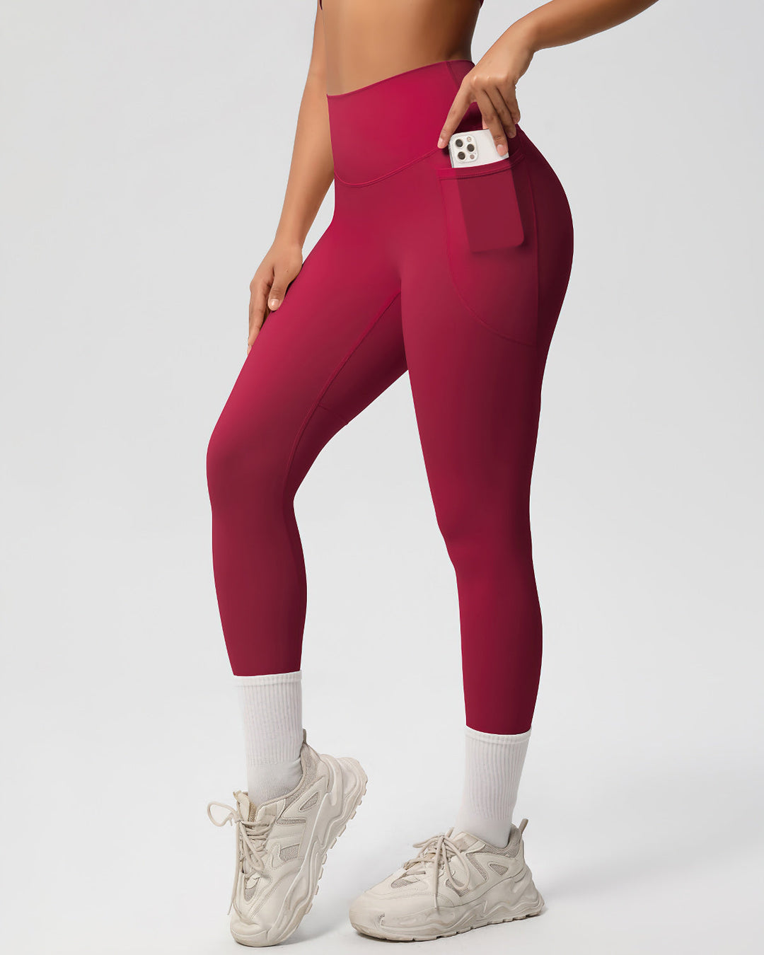 Gwen Pocket Leggings - Carmine