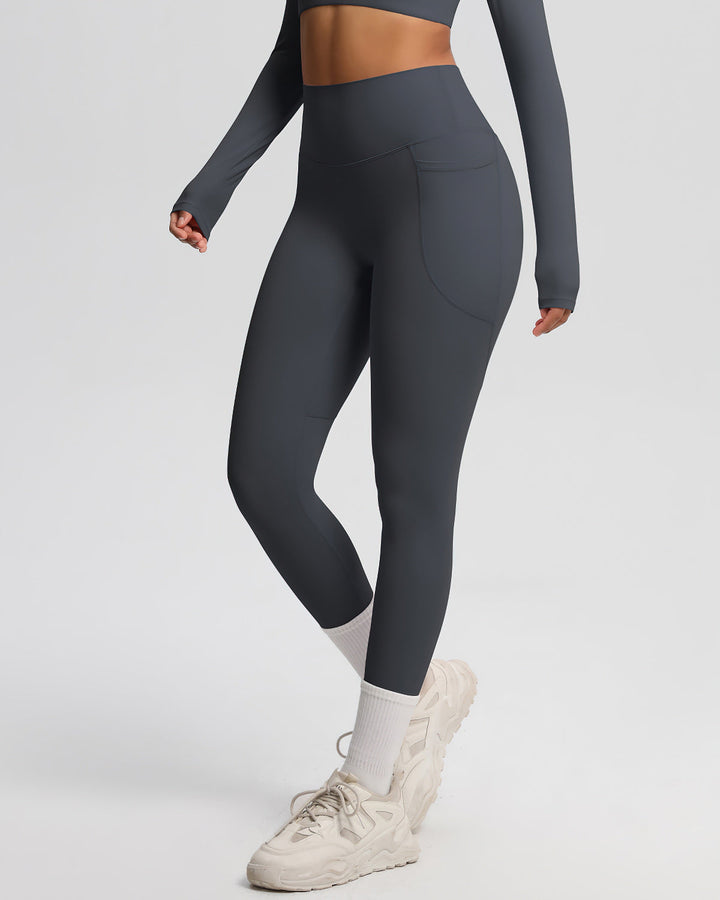 Gwen Pocket Leggings - Dark Grey