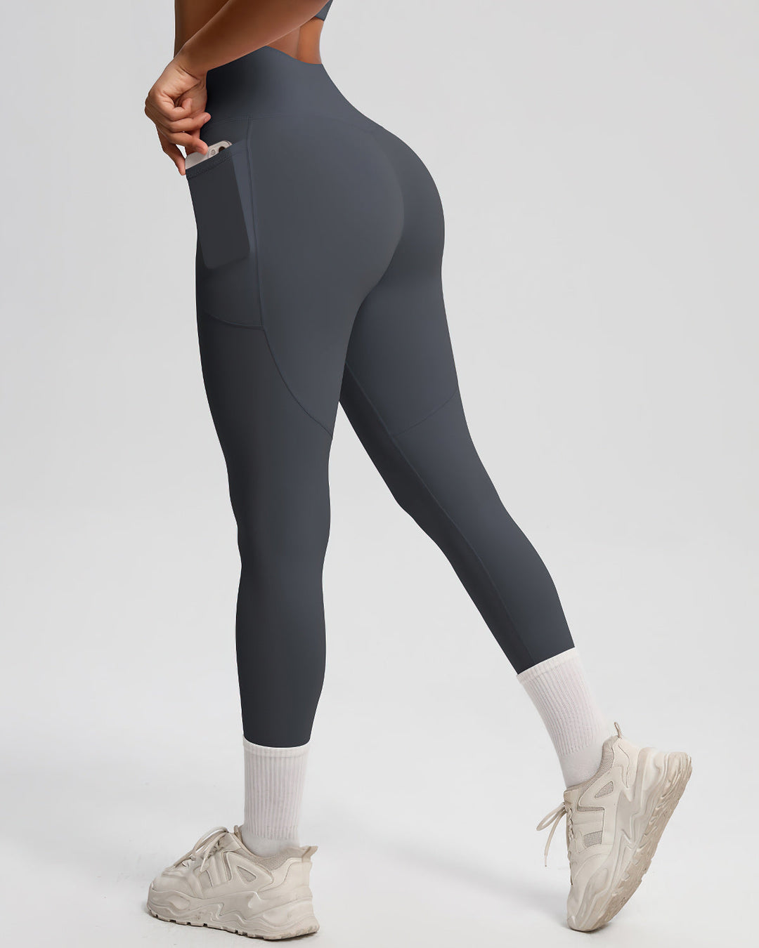 Gwen Pocket Leggings - Dark Grey