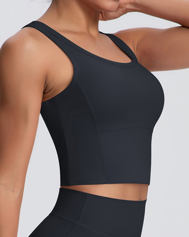 Gwen Racerback Top - Black