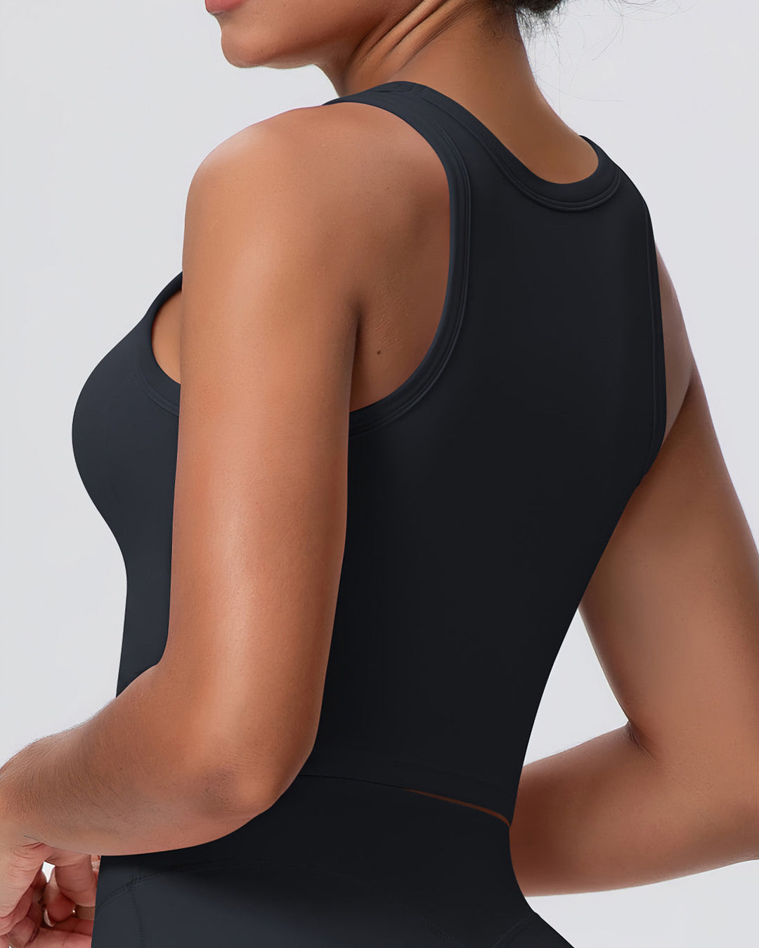 Gwen Racerback Top - Black