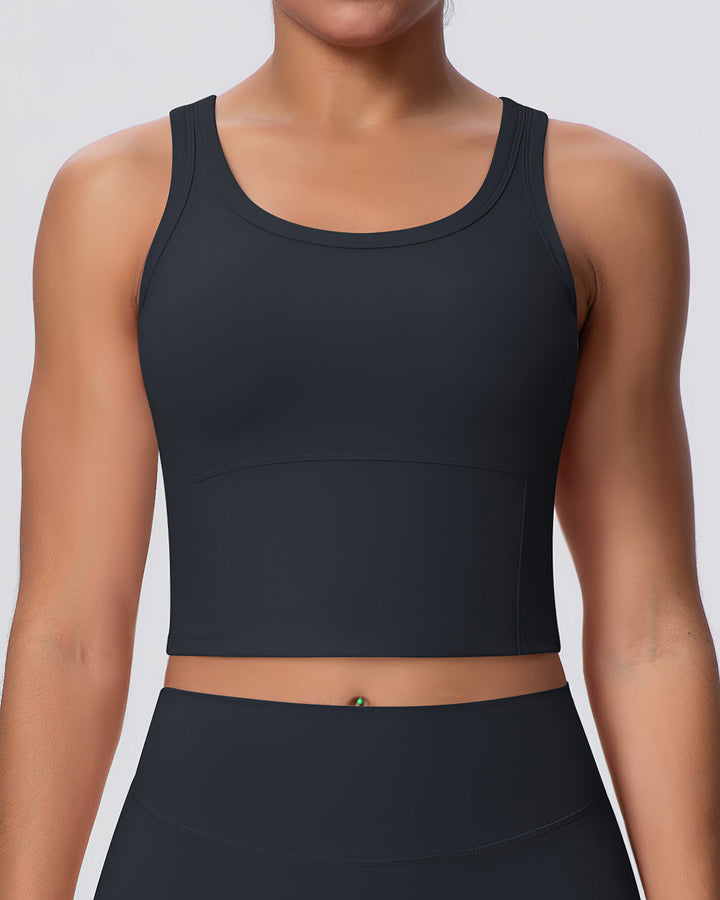 Gwen Racerback Top - Black