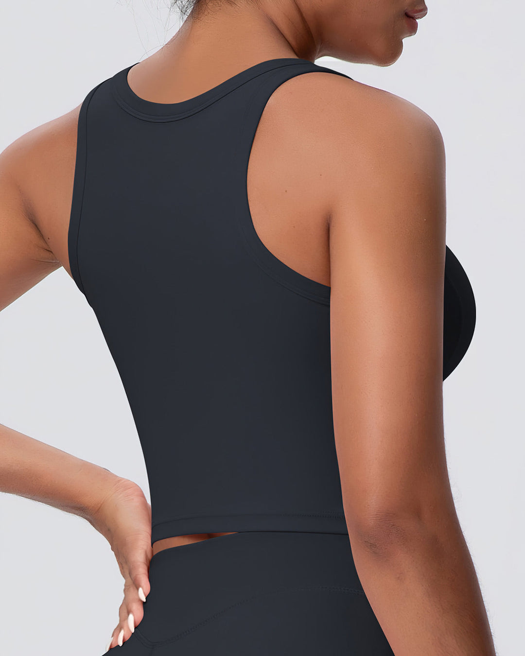 Gwen Racerback Top - Black