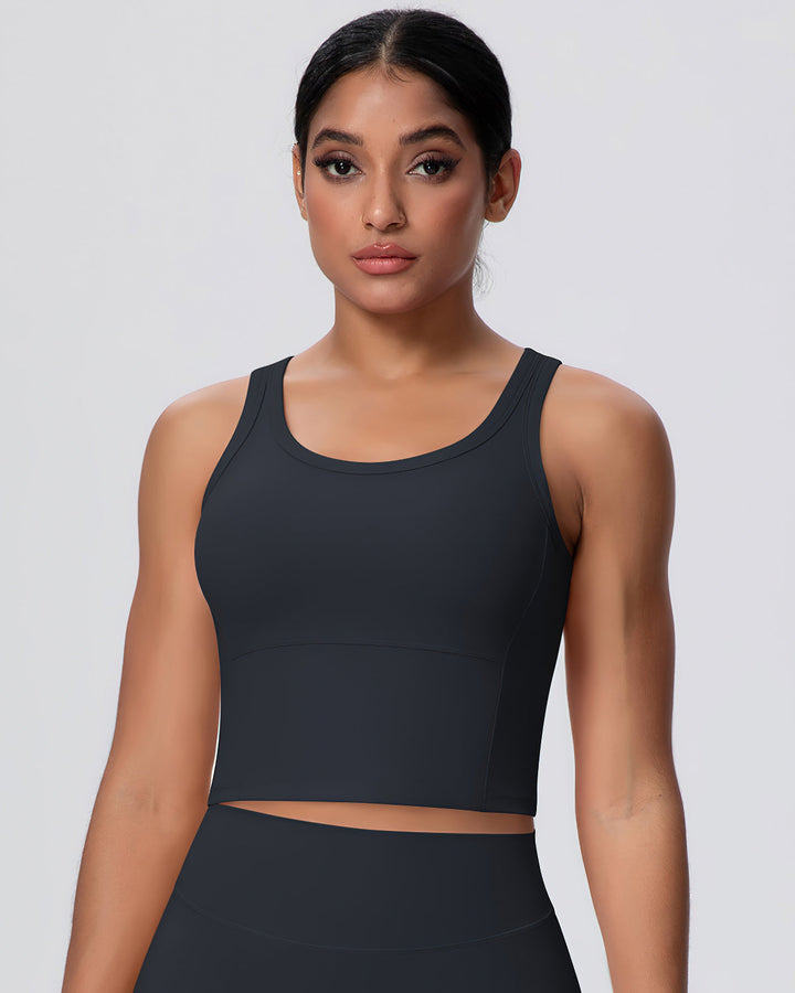 Gwen Racerback Top - Black