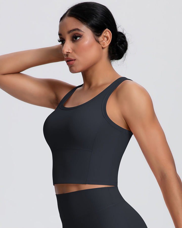 Gwen Racerback Top - Black
