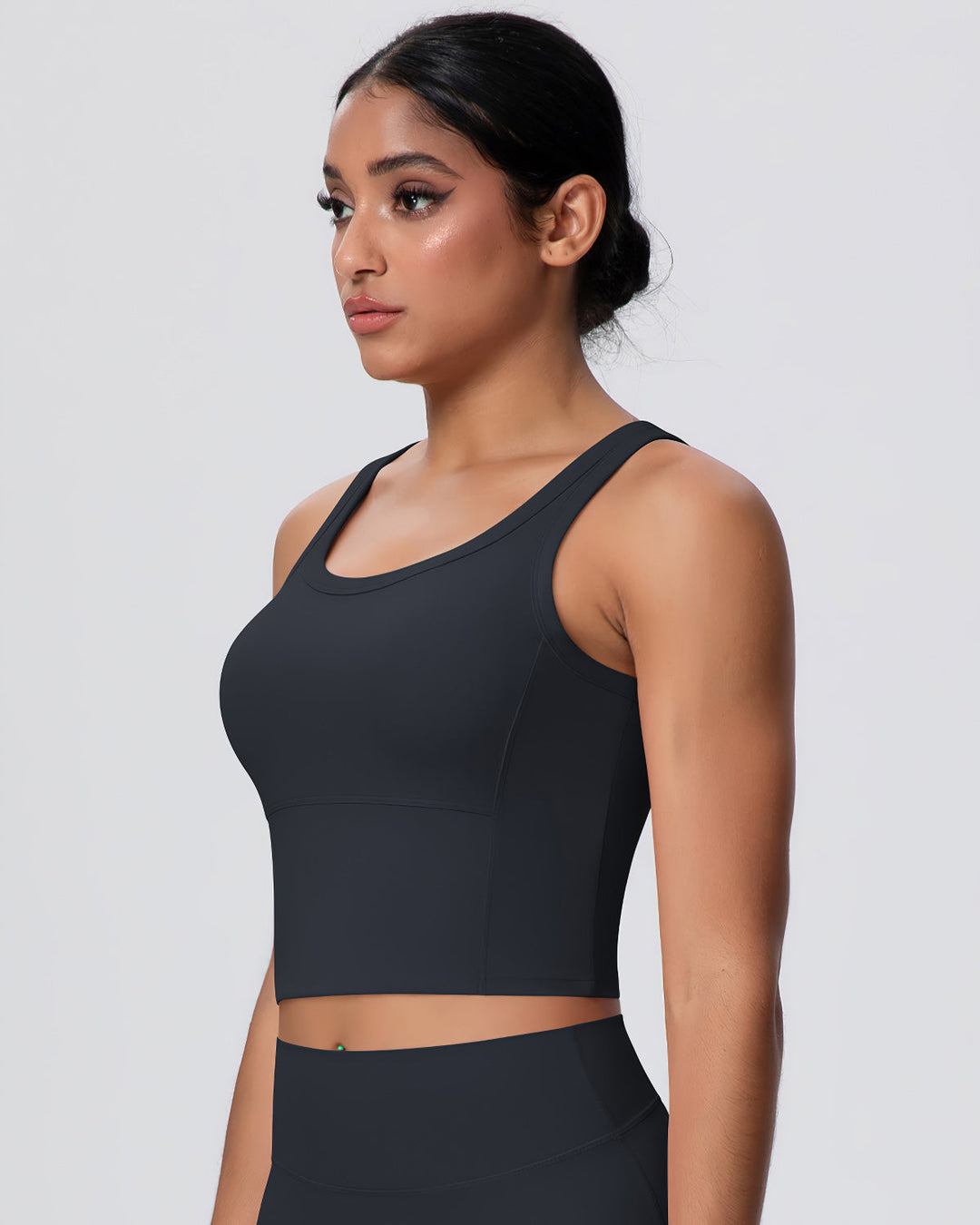 Gwen Racerback Top - Black