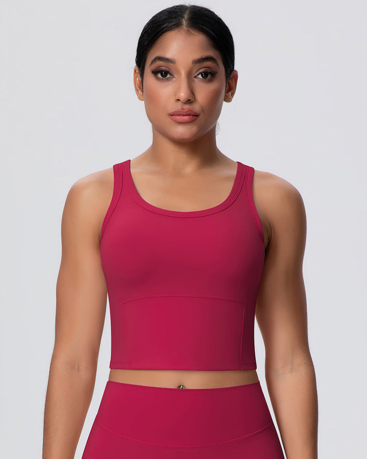 Gwen Racerback Top - Carmine