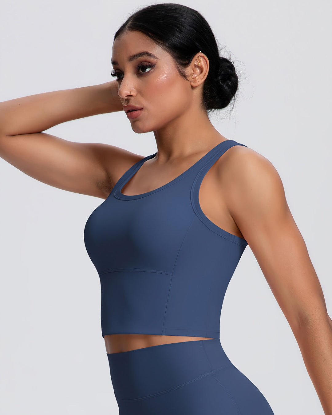 Gwen Racerback Top - Navy
