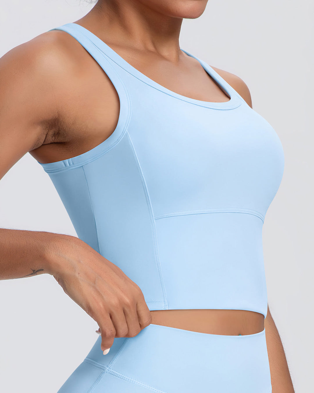 Gwen Racerback Top - Sky Blue