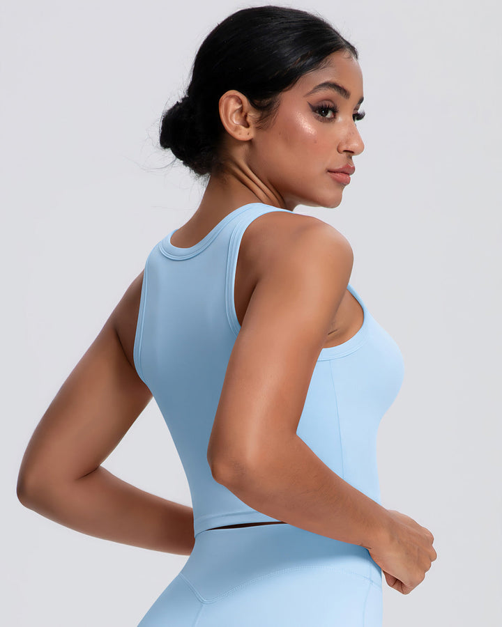 Gwen Racerback Top - Sky Blue
