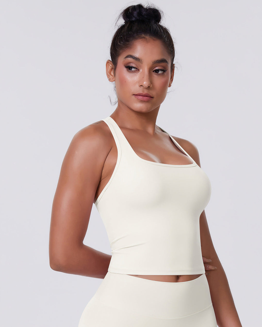 Gwen T-Back Top - Cloud