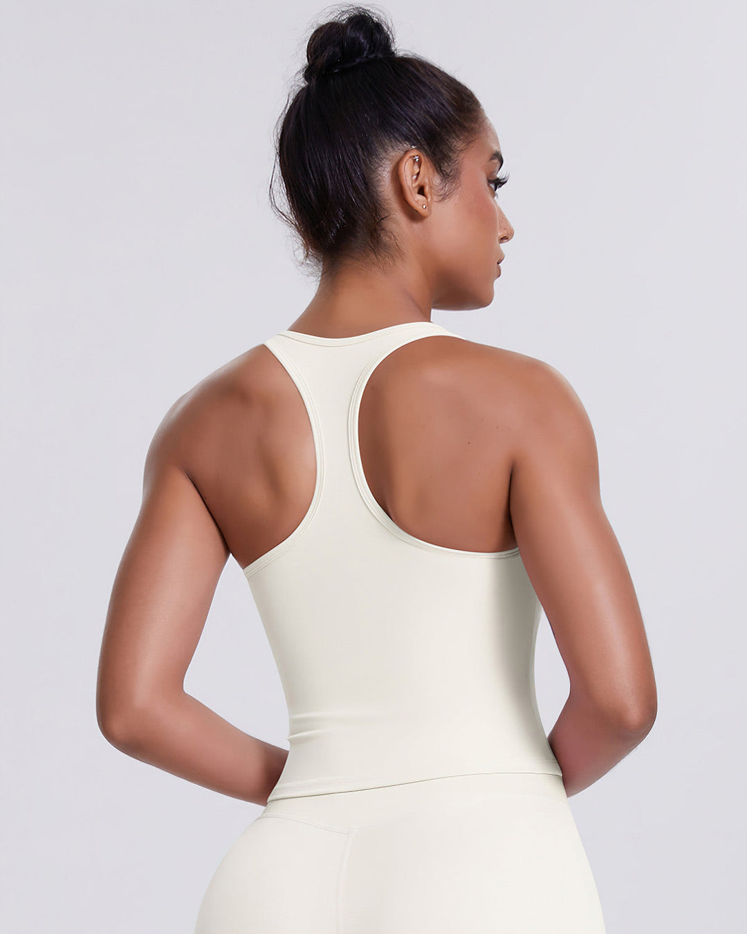 Gwen T-Back Top - Cloud