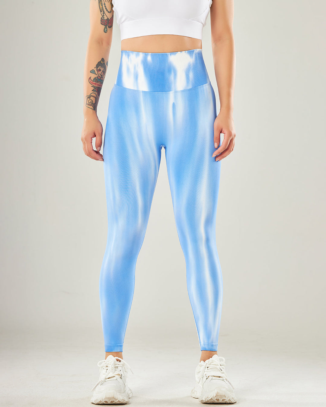 Hannah Seamless Scrunch Leggings - Sky Blue