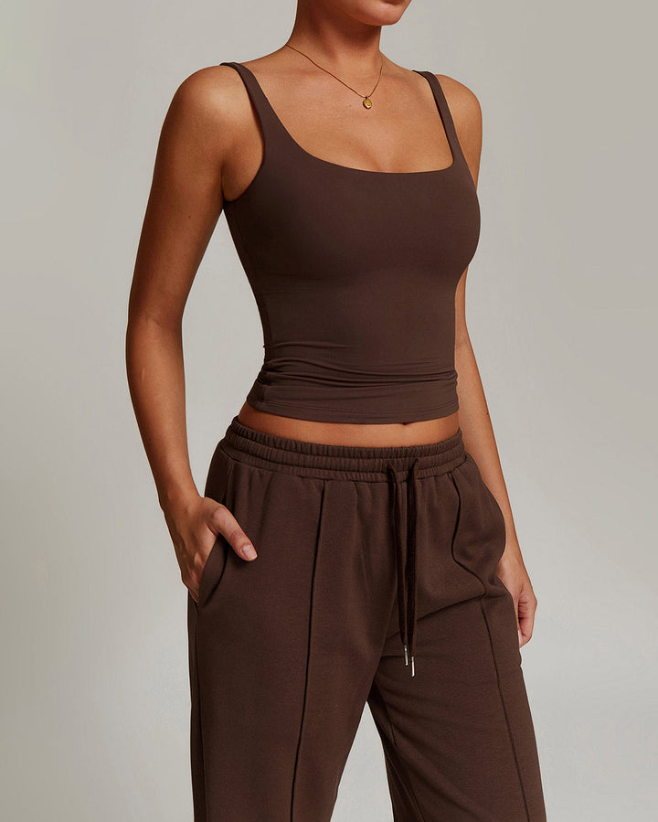 Harlow Crop Top - Brown