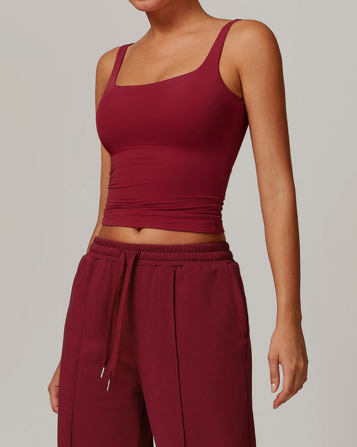 Harlow Crop Top - Burgundy