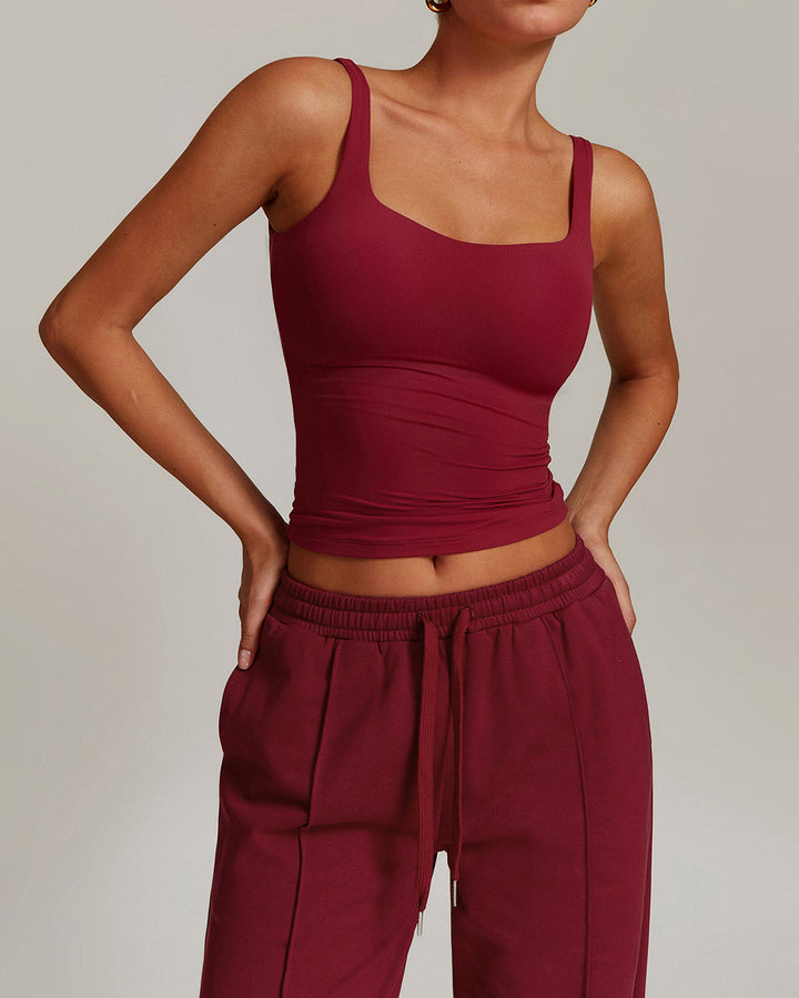 Harlow Crop Top - Burgundy