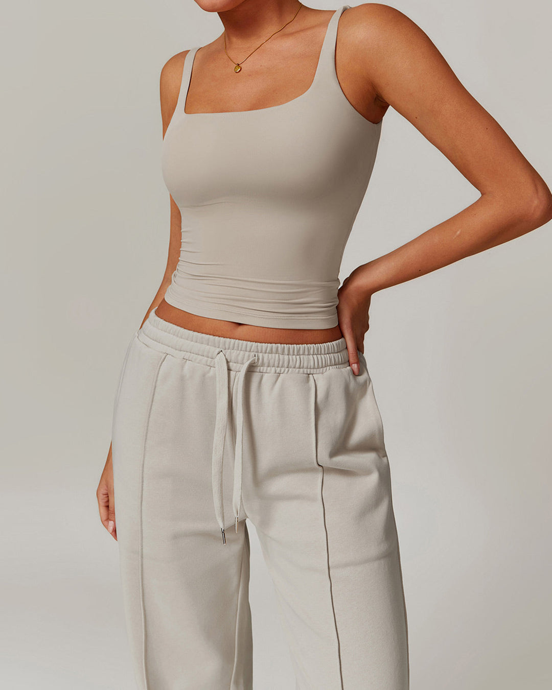 Harlow Crop Top - Stone