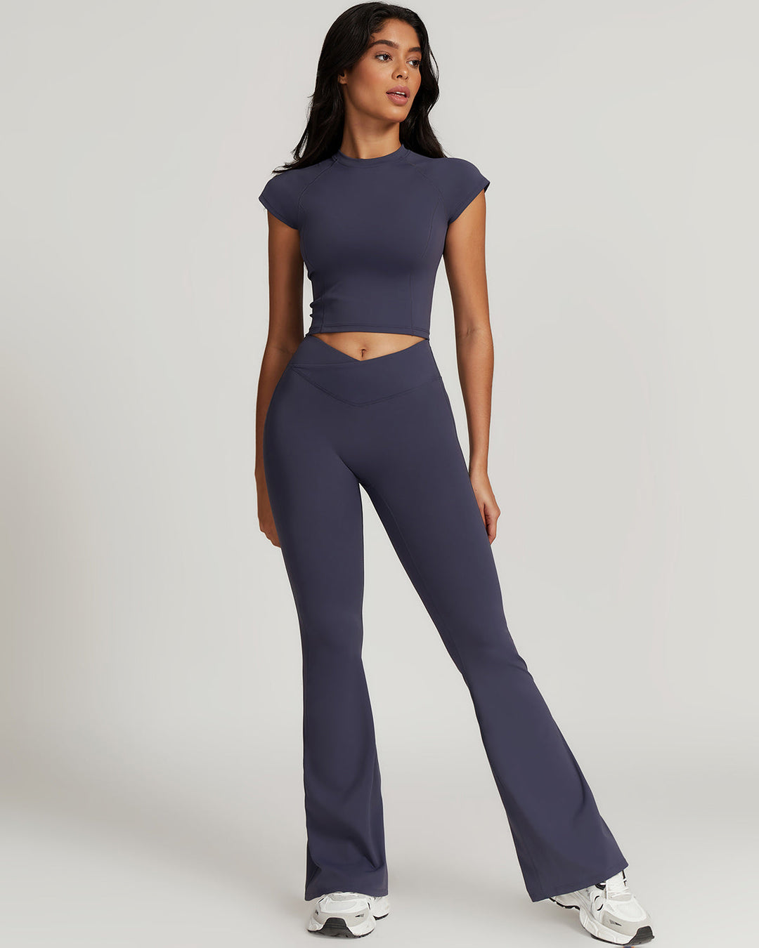 Hazel Crop Top - Graphite