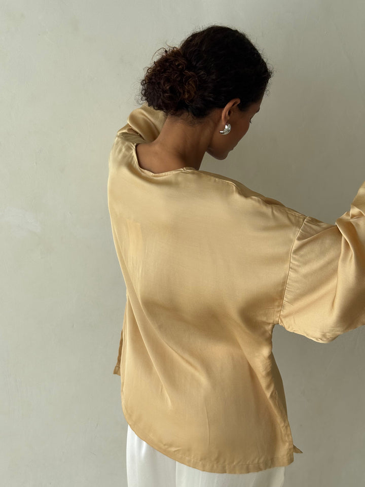 LUE TIE TOP latte