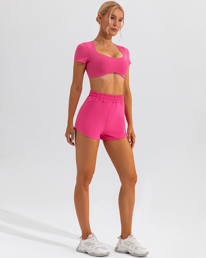 Kaia Athleisure Shorts - Fuchsia