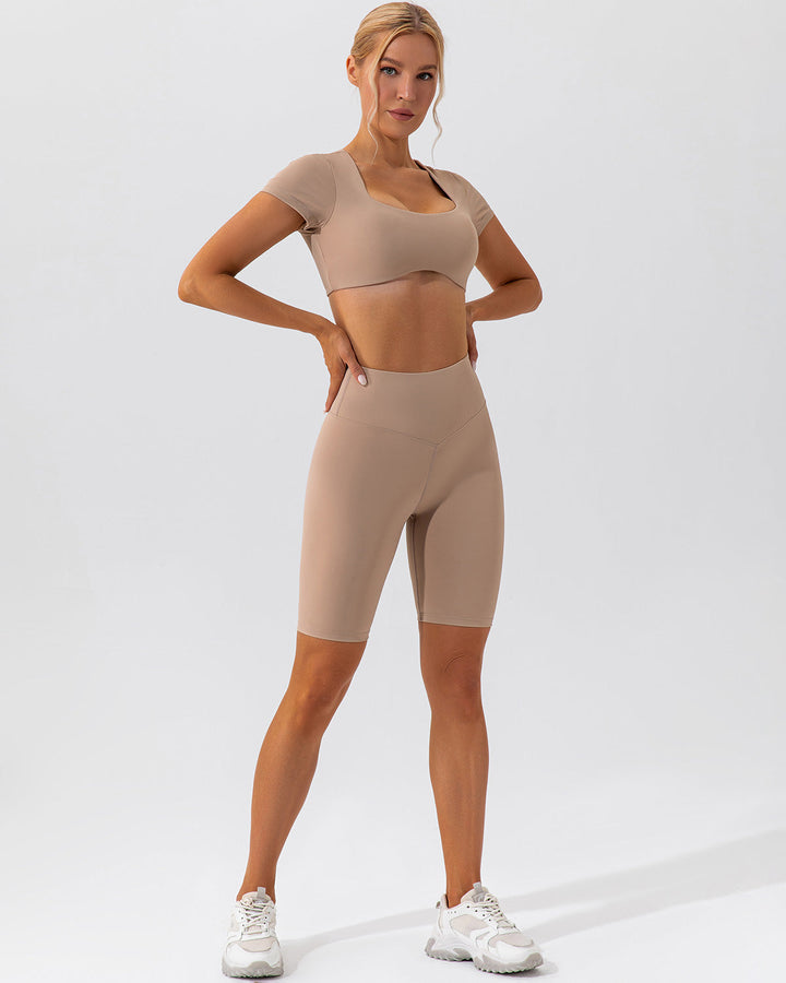 Kaia Biker Shorts - Mocha