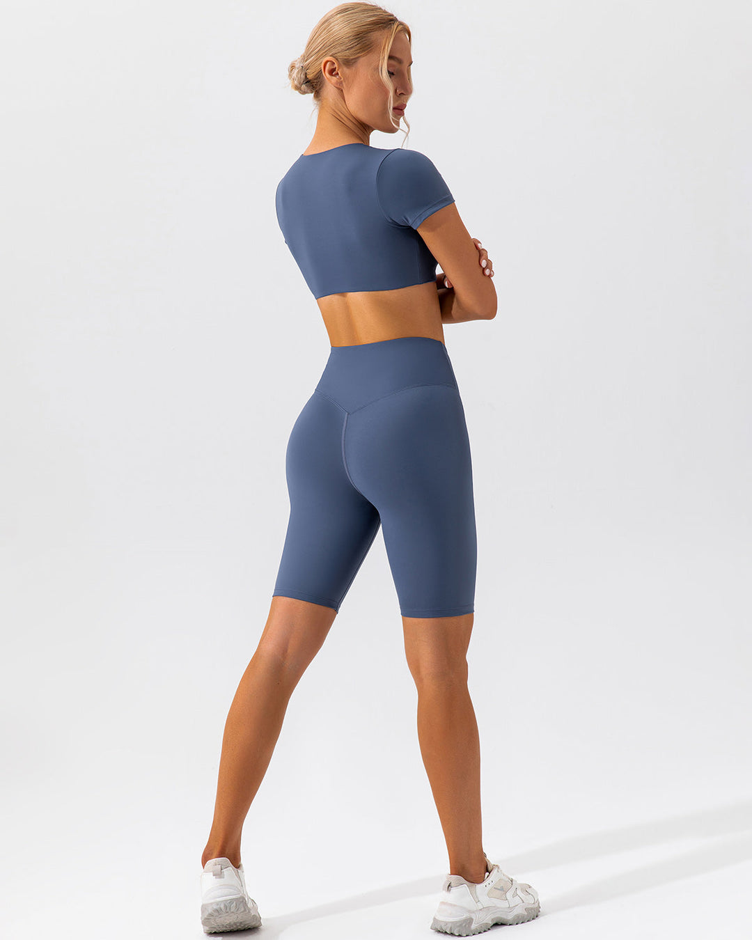 Kaia Crop Top - Slate Blue