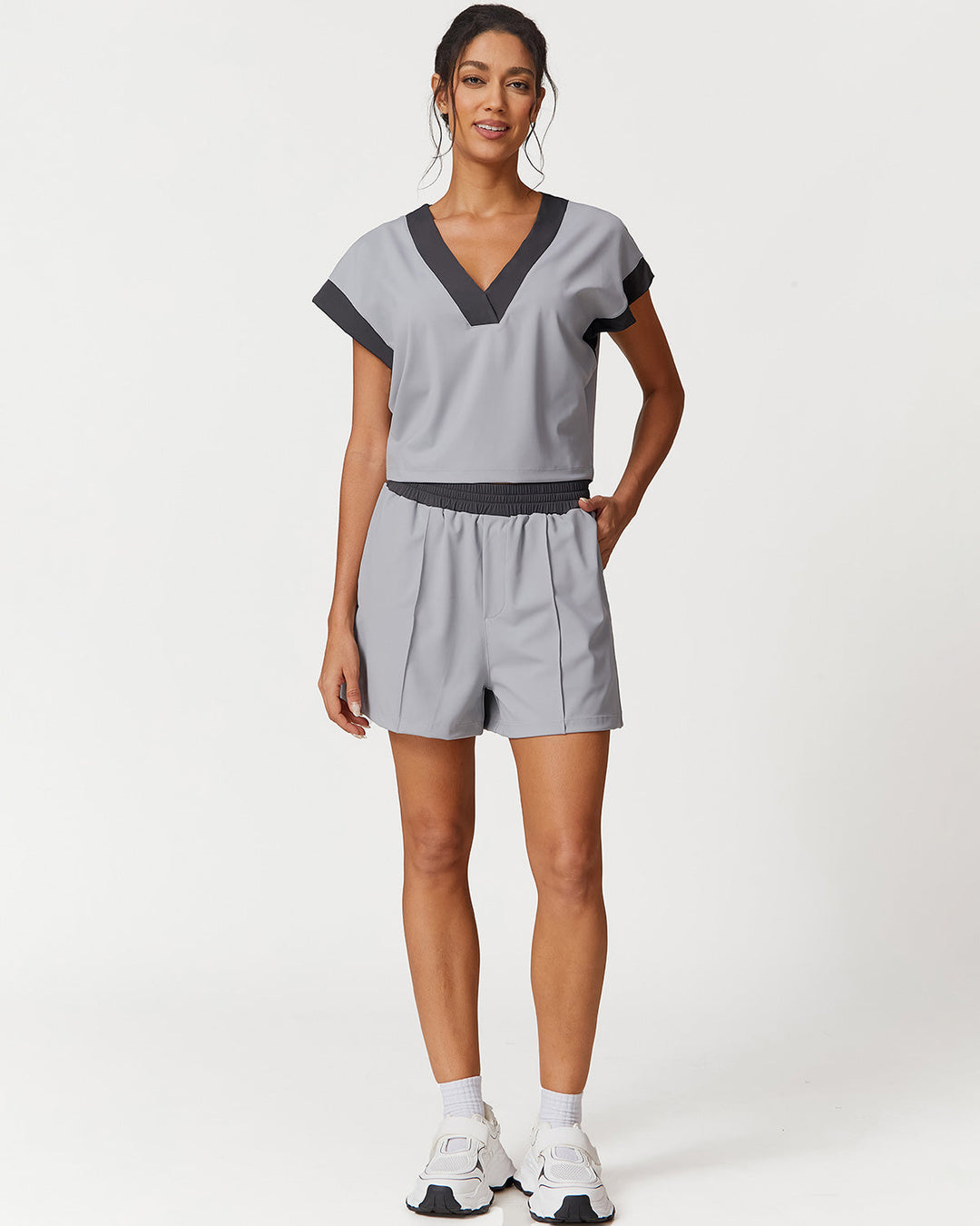 Marcella Crop Top - Grey
