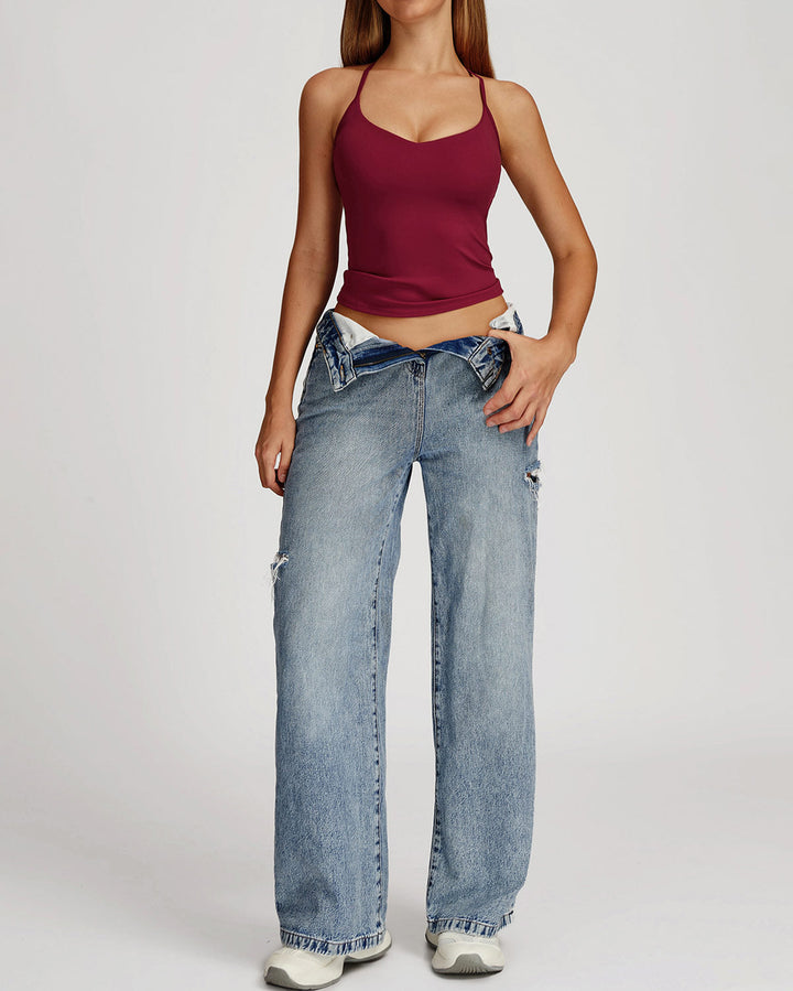 Mila Crop Top - Red