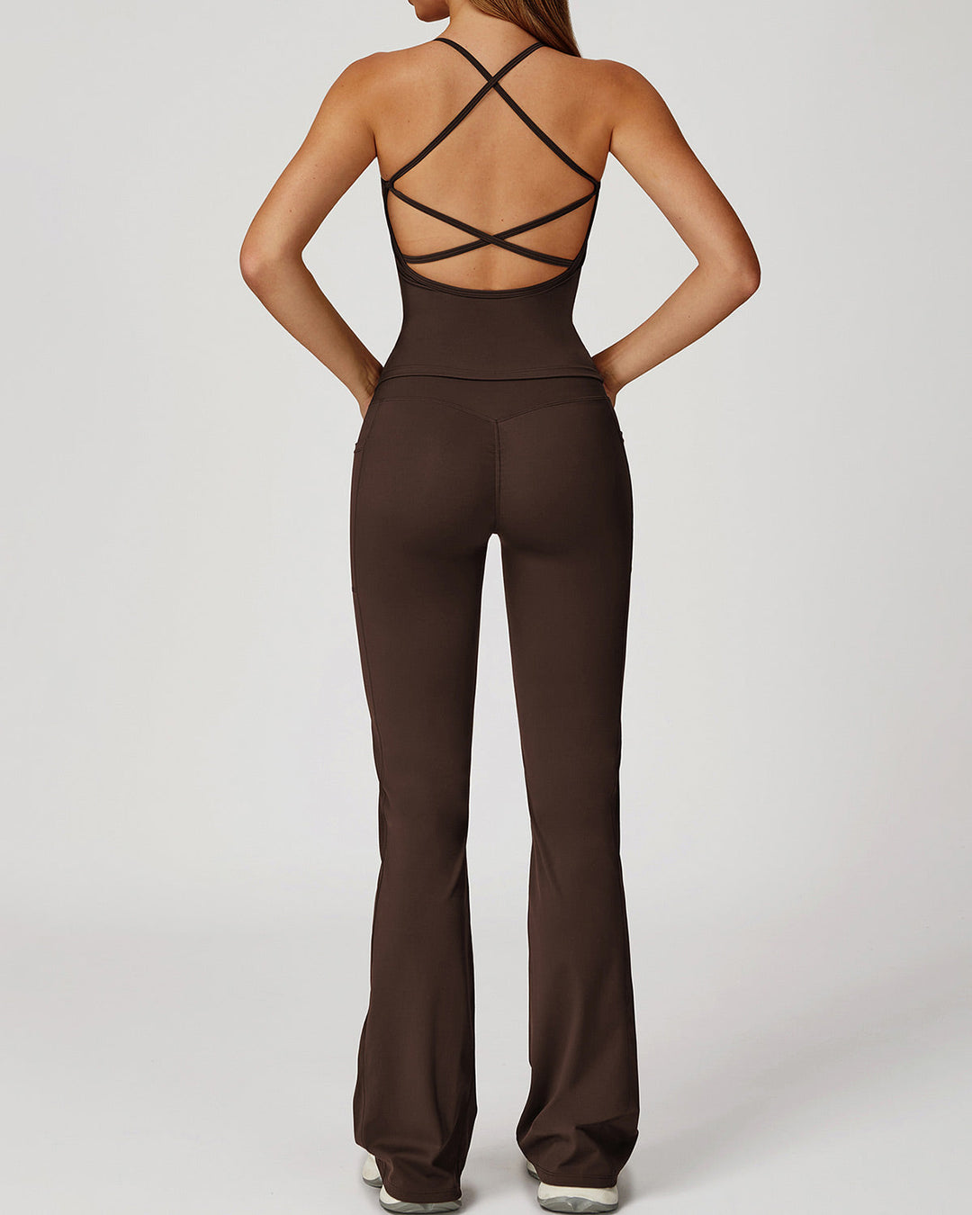 Mila Flare Leggings - Brown