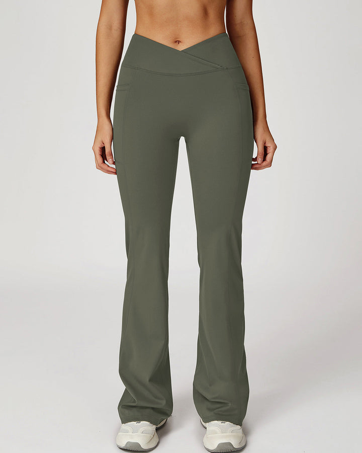 Mila Flare Leggings - Green