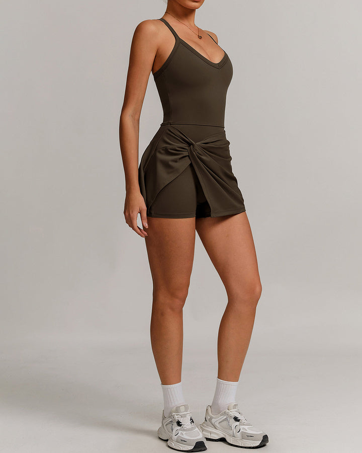 Paloma Romper - Brown