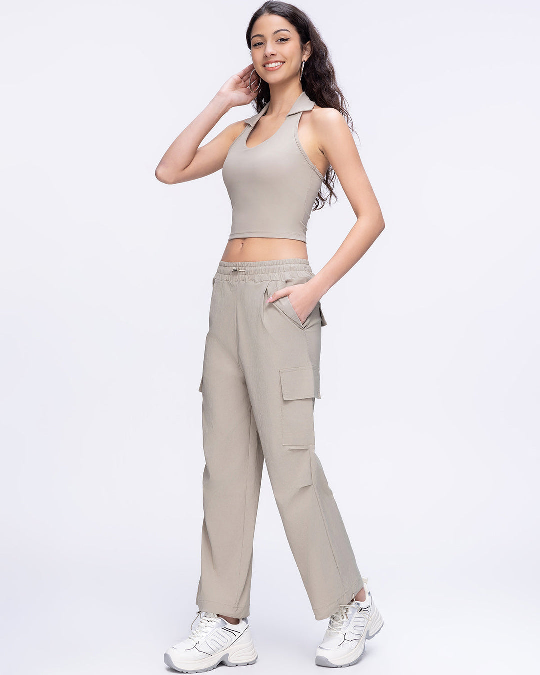 Phoebe Crop Top - Khaki