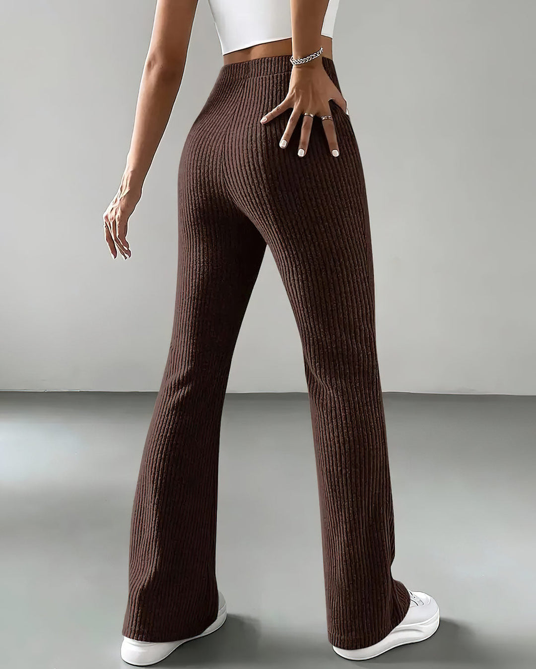 Quiana Knit Leggings - Brown