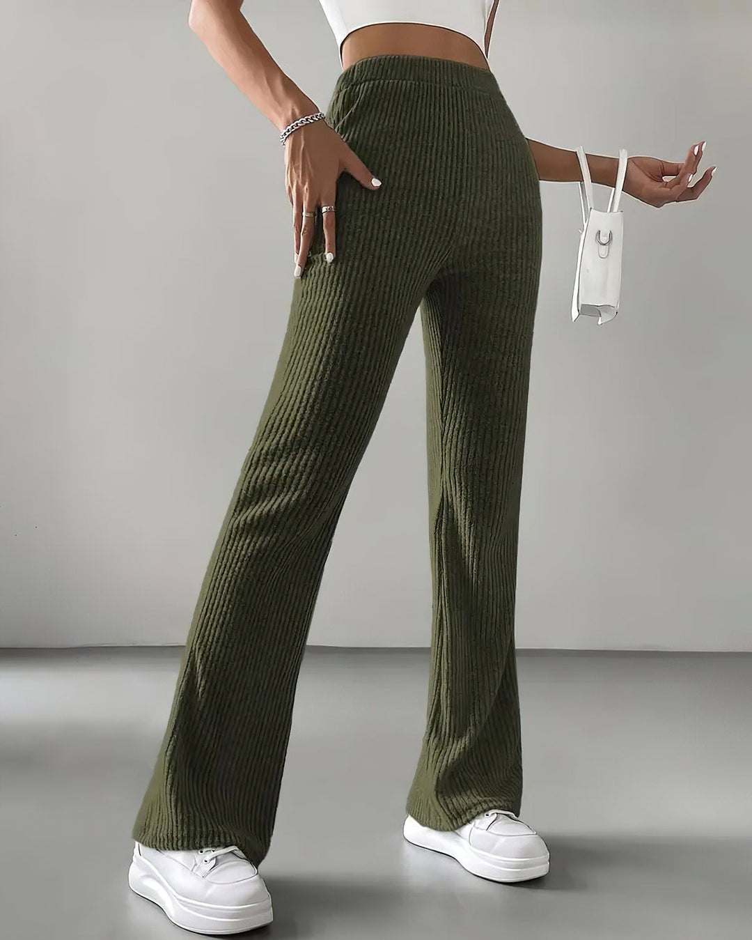 Quiana Knit Leggings - Green