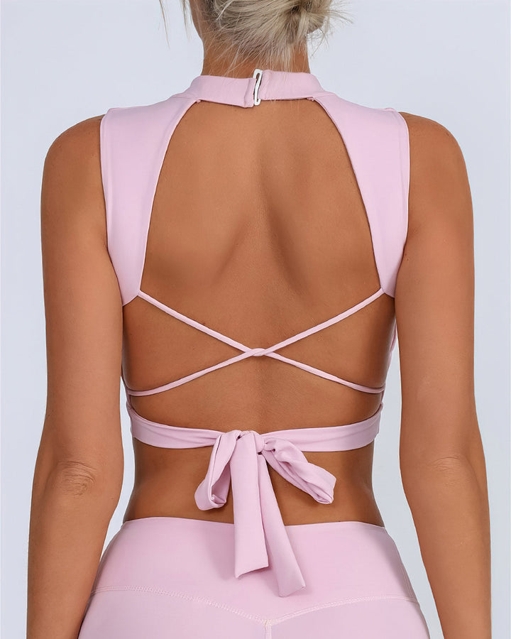 Rhea Crop Top - Pink