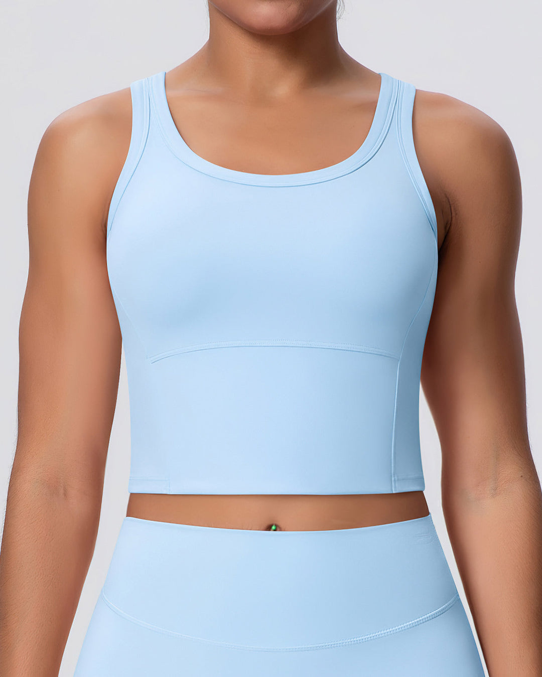 Rowan Crop Top - Sky Blue