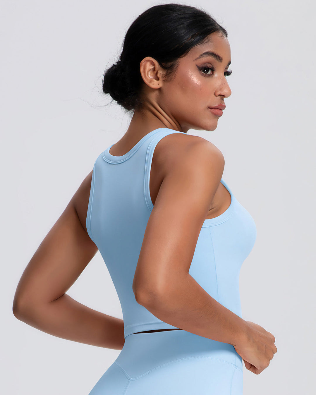 Rowan Crop Top - Sky Blue