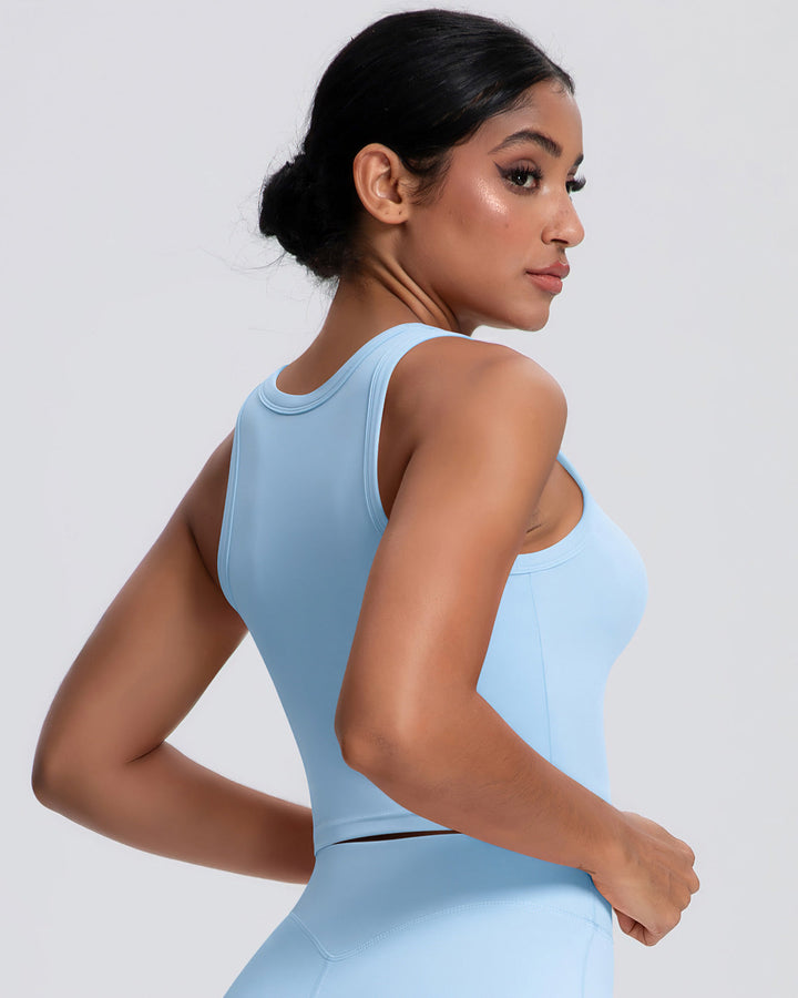 Rowan Crop Top - Sky Blue