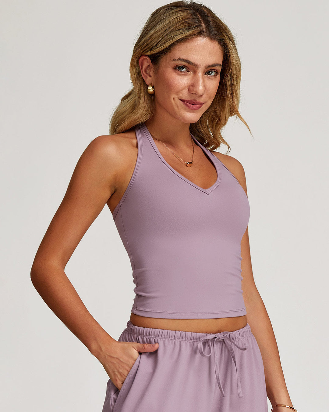 Rowena Crop Top - Purple
