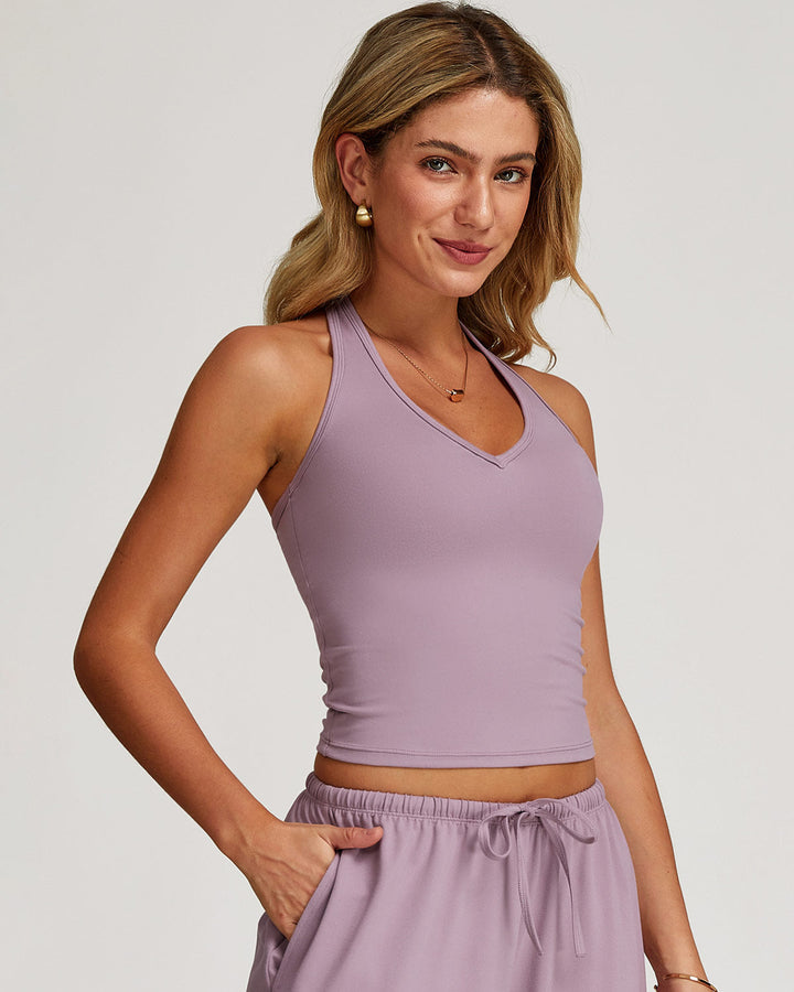 Rowena Crop Top - Purple