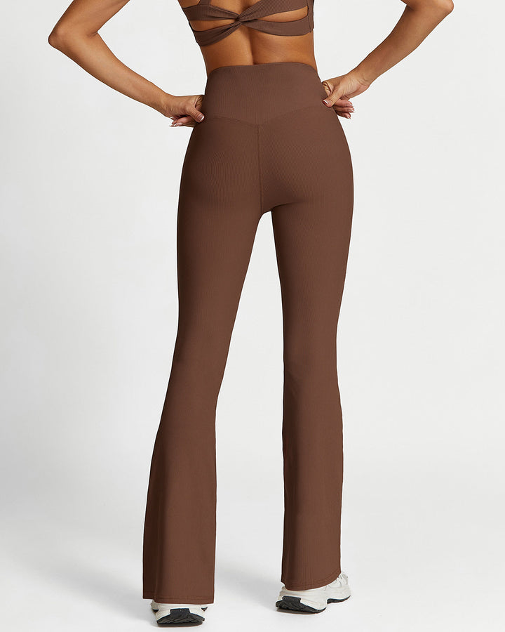 Sabrina Flare Leggings - Brown